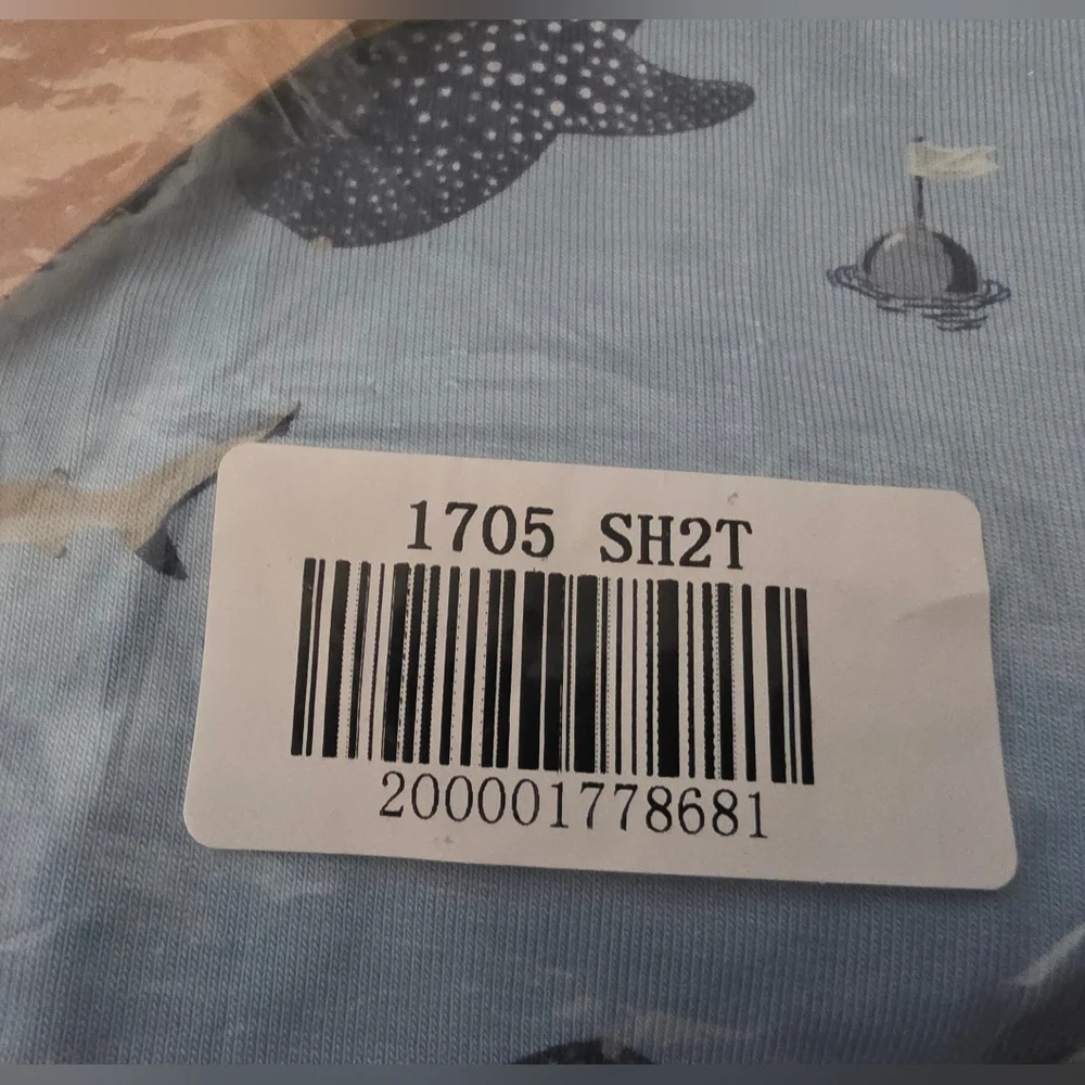 NWT Kyte Baby Short Sleeve Toddler Pajama Set in Stream Shark Size 2T - Picture 8 of 9
